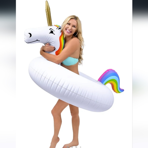 GoFloats Inflatable Unicorn Pool Party Floaty Tube - Picture 1 of 8